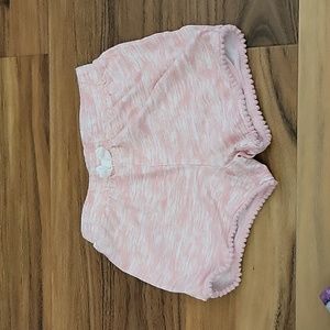 Jumping beans shorts white bow shorts 100% cotton pink circle embelished hem